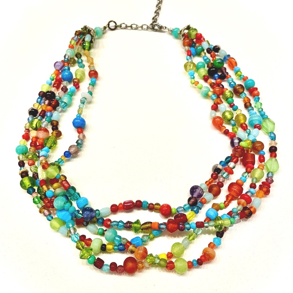 Multicolor Glass Beaded Necklace